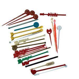 Vintage Lot Cocktail Stirrers Swizzle Sticks Assorted Lot of 26